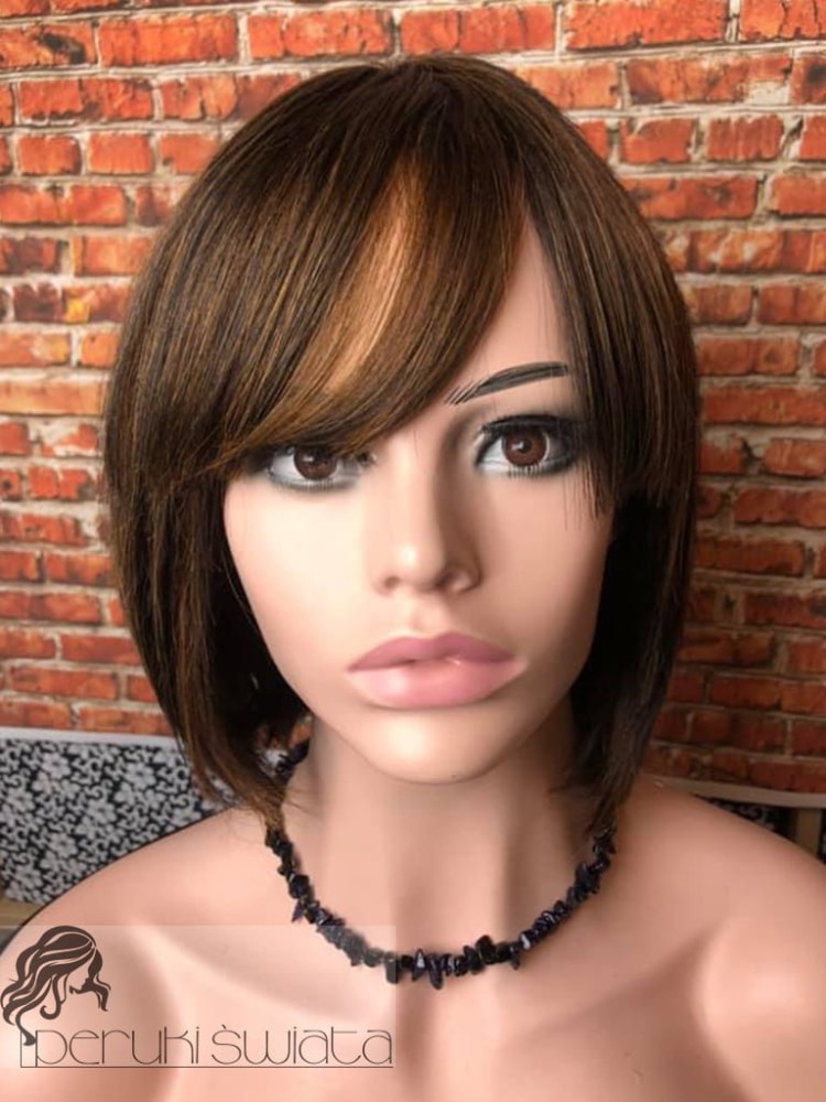 Peruka F151, włosy naturalne, kolor : mix kolorów 