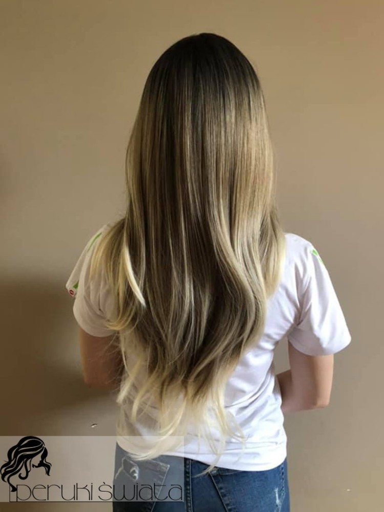 Peruka syntetyczna Estela, kanekalon japoński 3D,  mix naturalnych kolorów