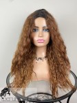 Peruka syntetyczna EF72, kanekalon, kolor: rudy z refleksami na odroście, fale typu body wave 