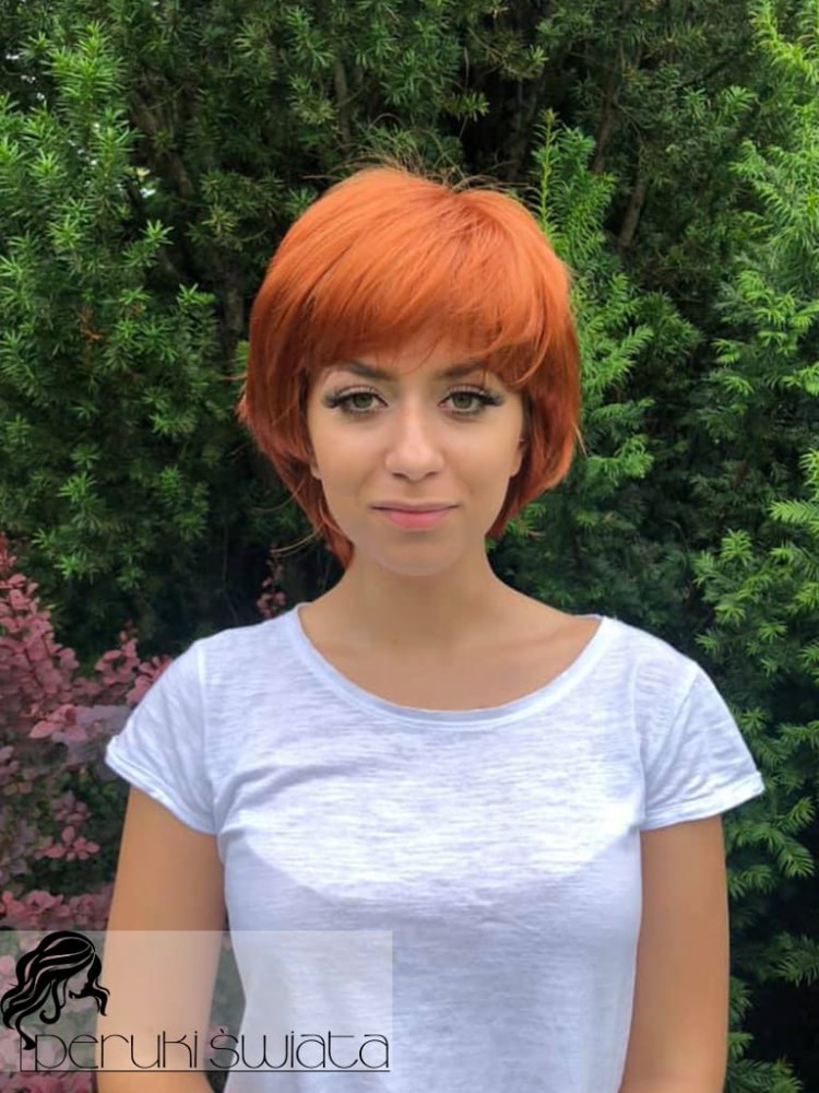 Peruka syntetyczna, model Brigitte, kolor tycjan