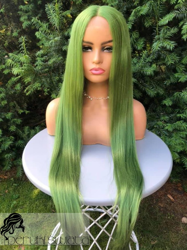 Peruka syntetyczna Cassandra, kanekalon premium, ultra light, kolor: zieleń 