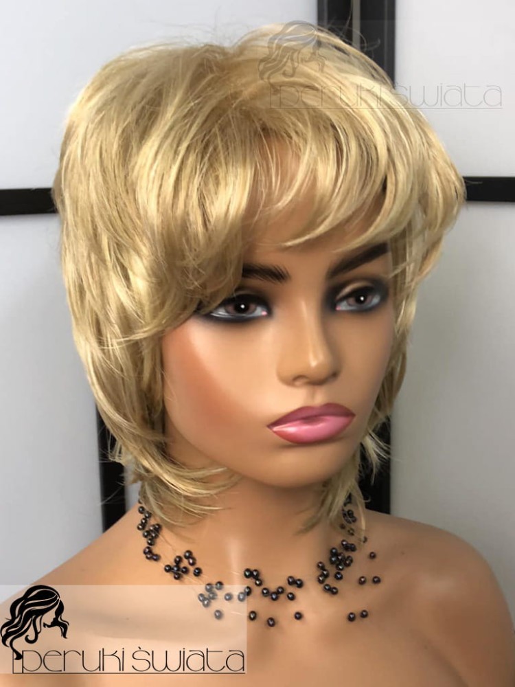 Peruka syntetyczna Ginette, włosy krótkie, jasny blond