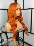 Peruka syntetyczna Balbina, z kanekalonu termoplastycznego, fale, kolor: rudy/tycjan/marchewka