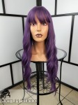 Soraya, peruka syntetyczna z kanekalonu termoplastycznego, fale/loki,  grzywka, kolor: fiolet