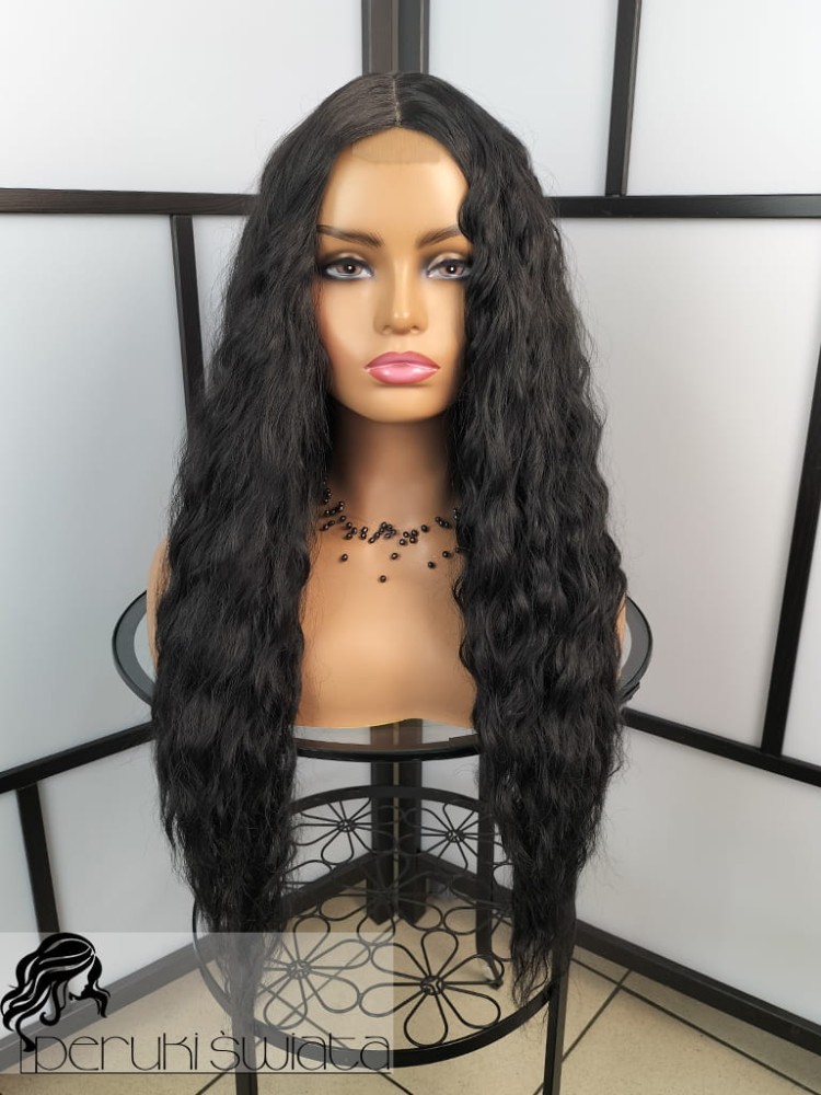 Peruka syntetyczna Karnilla , afroloki, z kanekalonu termoodpornego, kolor: czerń 1B