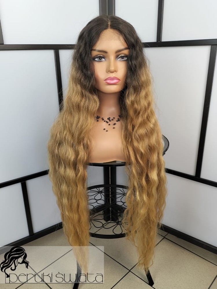 Peruka syntetyczna Ala, kanekalon japoński termoplastyczny, ultra light, długość: 100 cm, kolor: mix blondów na odroście 