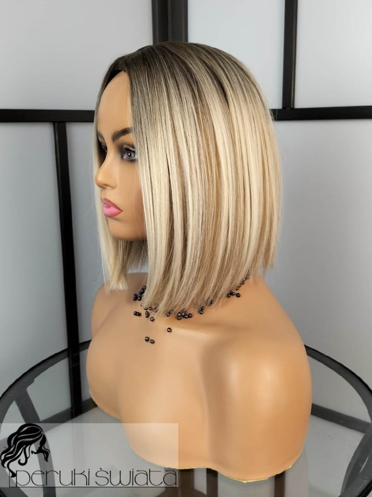 Peruka syntetyczna Bonnie, bob, kolor: mix chłodnych blondów