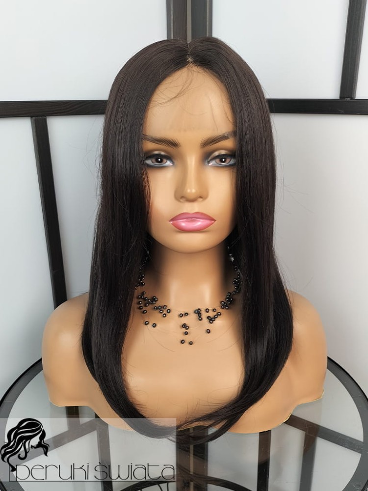 Peruka syntetyczna Ariadna, kanekalon premium, long bob, kolor: ciemny czekoladowy brąz 