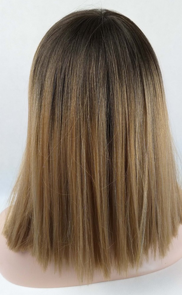 long bob z grzywką włosy blond proste ultra lekkie