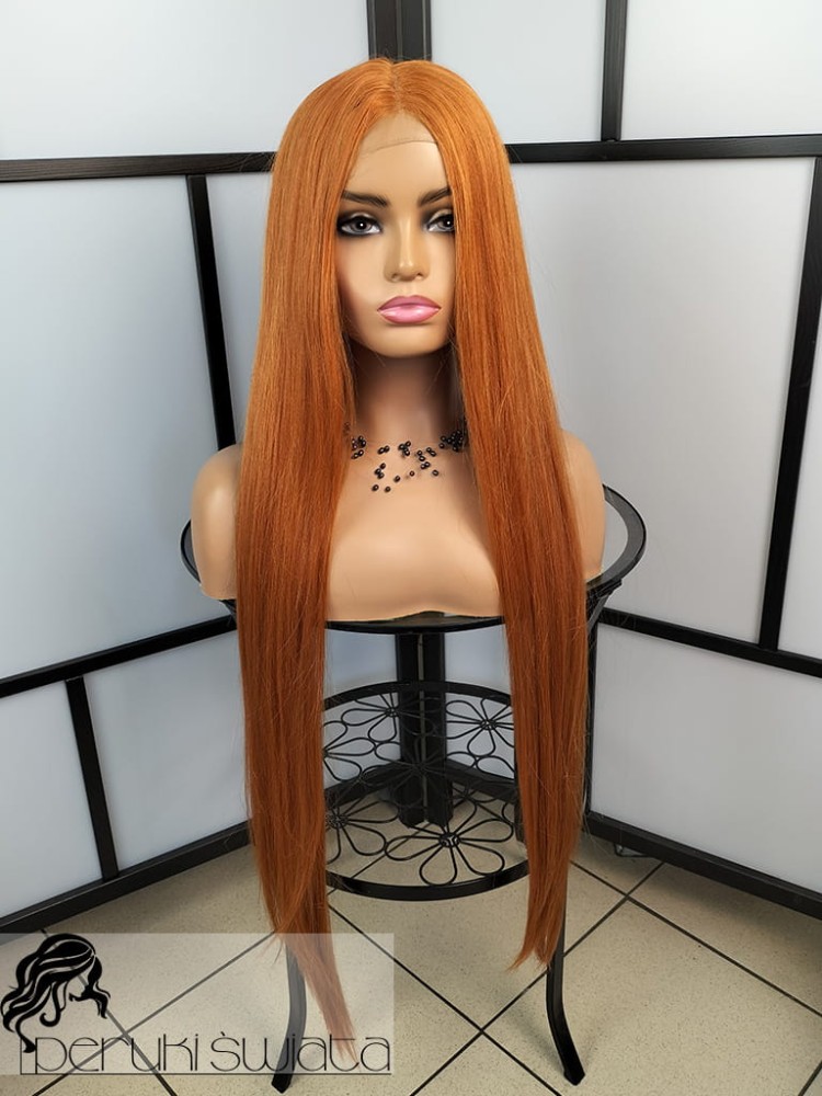 Model Cassandra, peruka syntetyczna, kanekalon japoński, ultra light, kolor: tycjan, długość: 100 cm