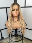 Peruka syntetyczna Molly, kanakelon termoplastyczny, fale, kolor: mix jasnych ciepłych blondów na odroście 