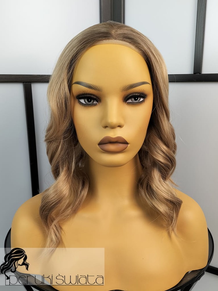 Model Lisa, peruka syntetyczna z kanekalonu termoplastycznego, fale, kolor: blond na odroście