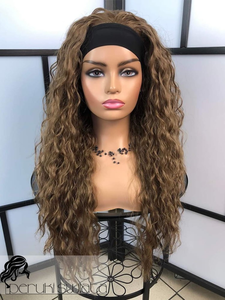 Model Zuza, peruka syntetyczna, kanekalon premium, afroloki, kolor: ciemny blond