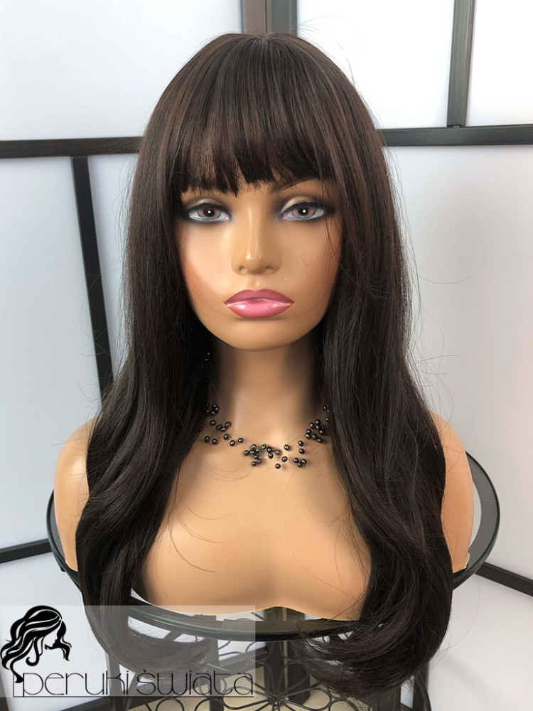 Peruka DM64, kanekalon typu "true hair", kolor: czekoladowy brąz