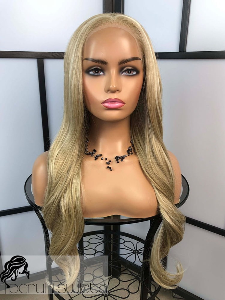 Peruka syntetyczna Rie, kanekalon japoński, kolor: słowiański blond z refleksami