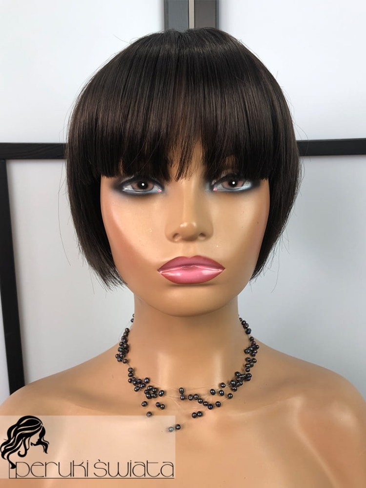 Peruka syntetyczna Renata, bob, kolor: brąz nr 4 
