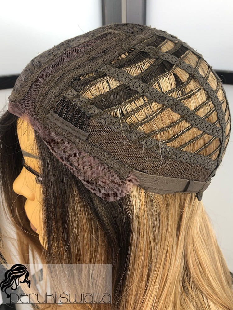 long bob ombre blond fale peruka syntetyczna