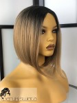 Peruka syntetyczna Allegra, kanekalon termoplastyczny, bob, ombre, kolor: słowiański blond na odroście