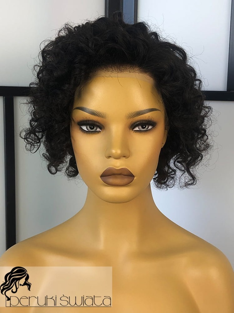 Peruka ręcznie tkana, model Rozalia, mały czepek, rozmiar XS-M, włosy naturalne, loki,  kolor naturalny