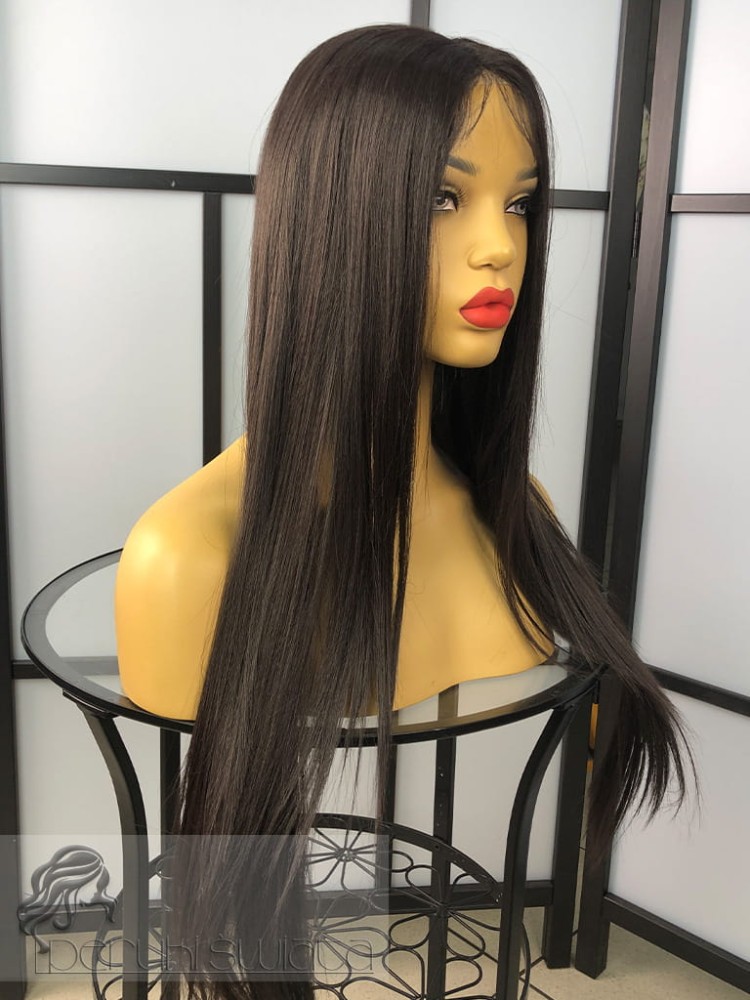 Peruka syntetyczna Ellin, kanekalon, kolor: ciemny czekoladowy brąz