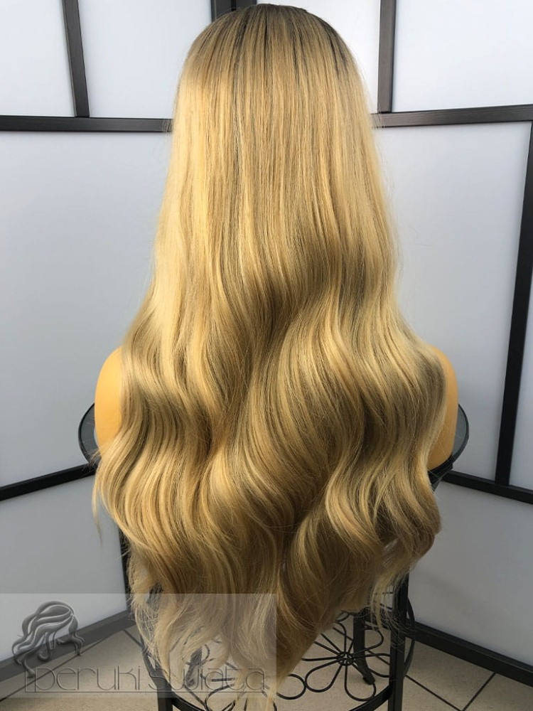 peruka długa blond fale