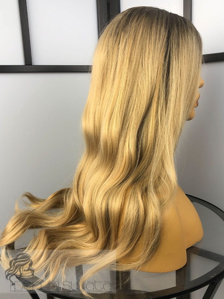 peruka długa blond fale