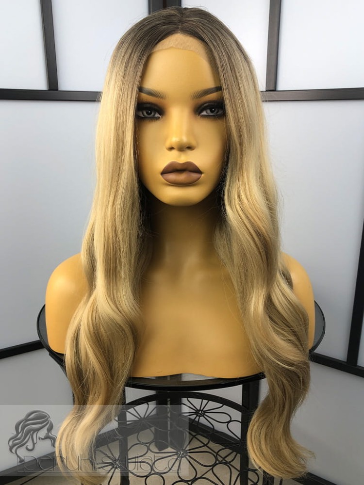 peruka długa blond fale