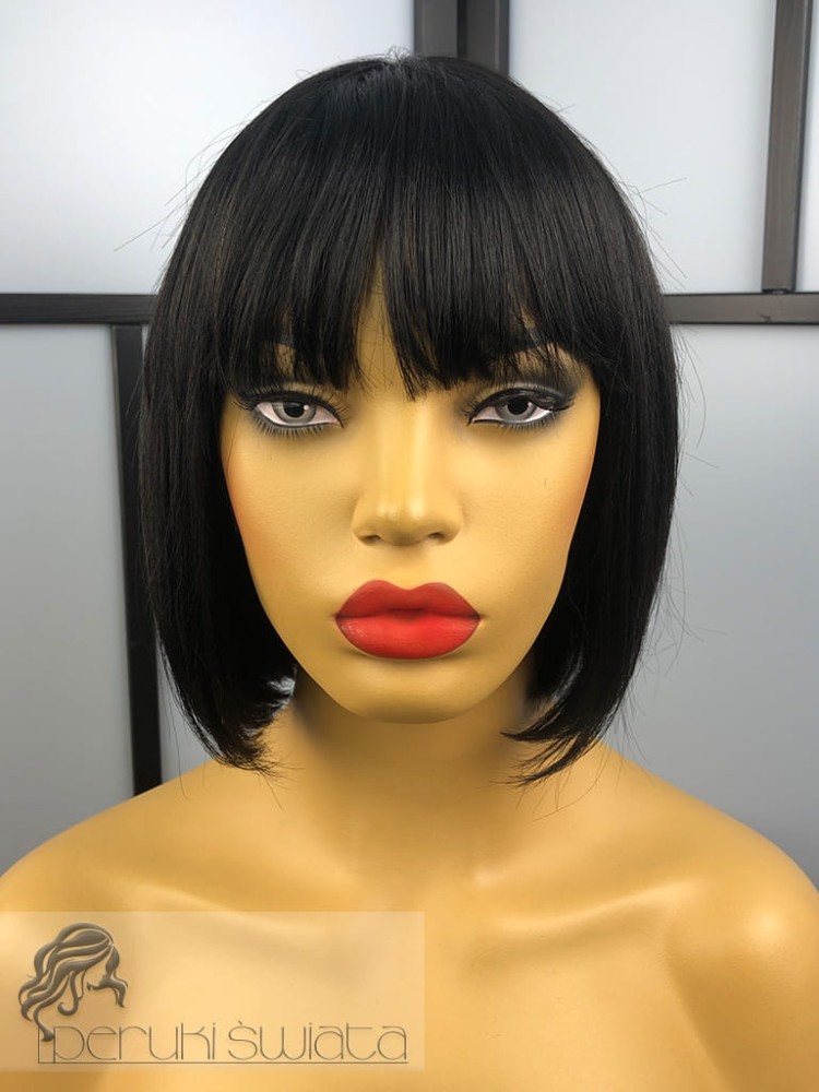 Peruka SB57, włosy naturalne, bob z grzywką