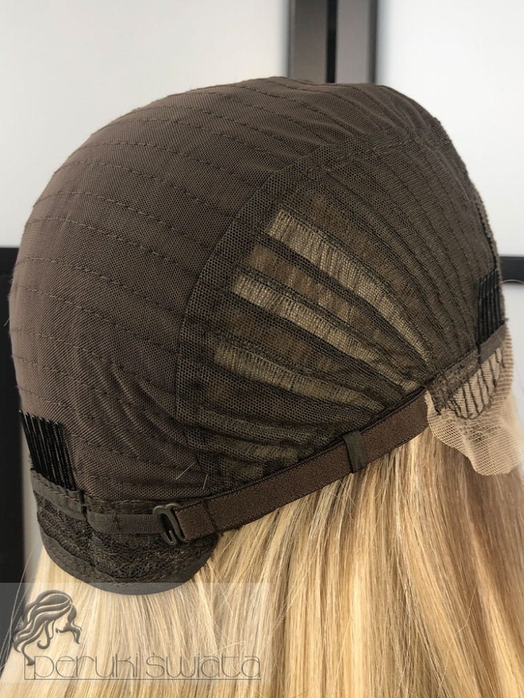 peruka długa cieniowana blond włosy proste