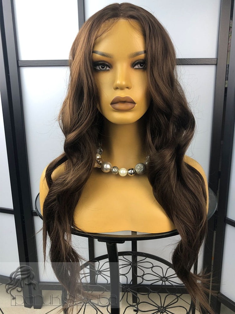 Peruka DB80, kanekalon premium, kolor: szatyn brąz 