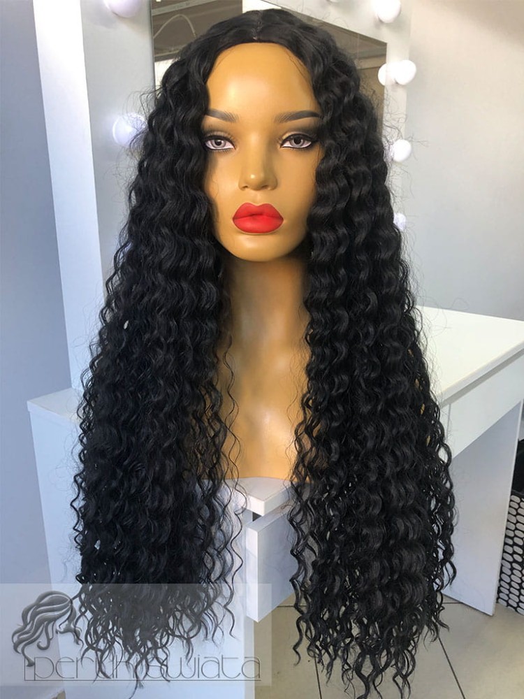 Peruka syntetyczna Kylie,  afroloki, czerń