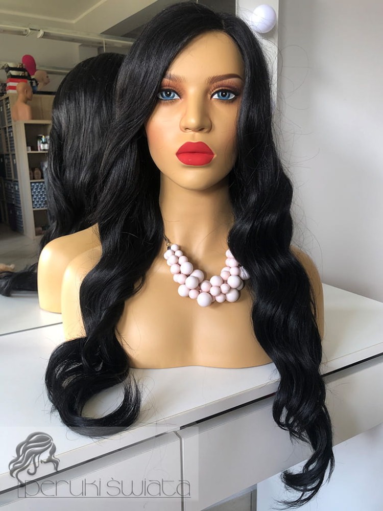 Peruka Melody, kanekalon japoński, naturalna czerń