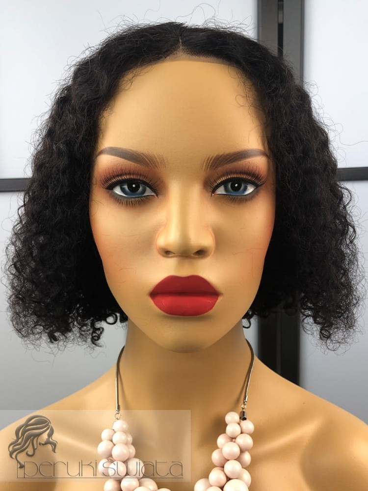 Peruka Kinley, włosy naturalne, afroloki, kolor: czerń naturalna