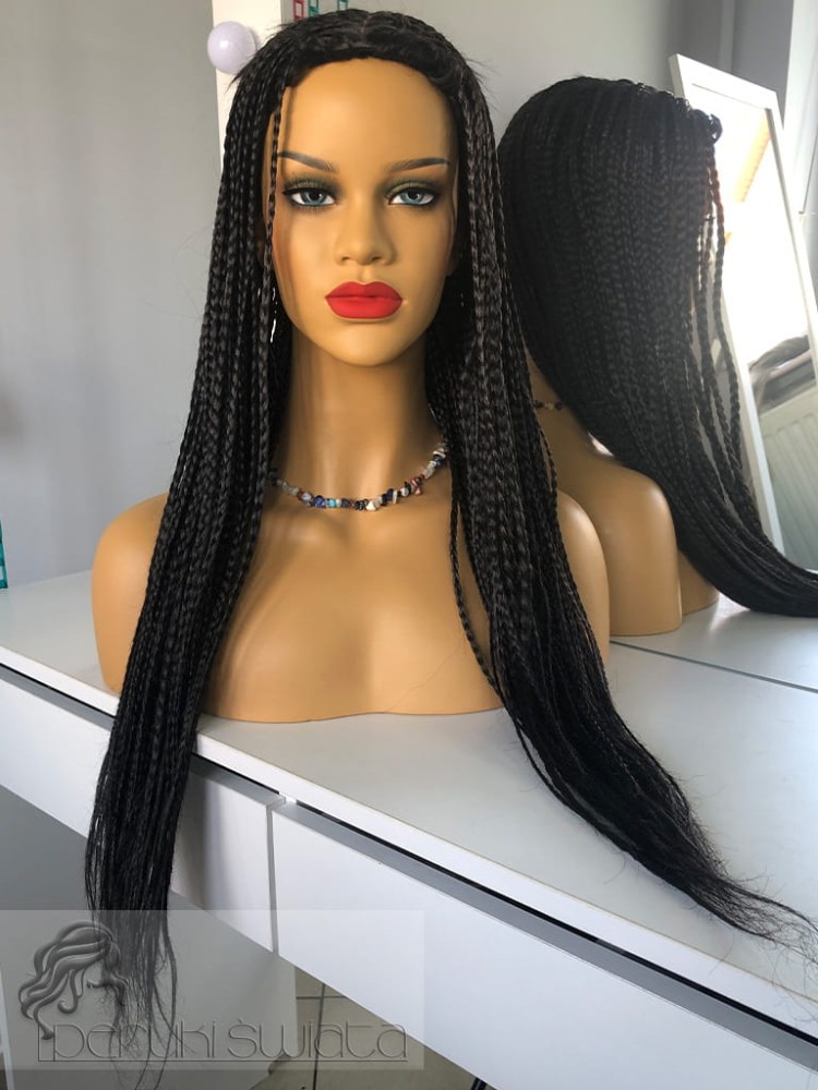 Peruka Melissa, warkoczyki, kolor: czerń