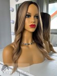 Peruka syntetyczna Regina, baleiage brąz z blondem toffi, fale