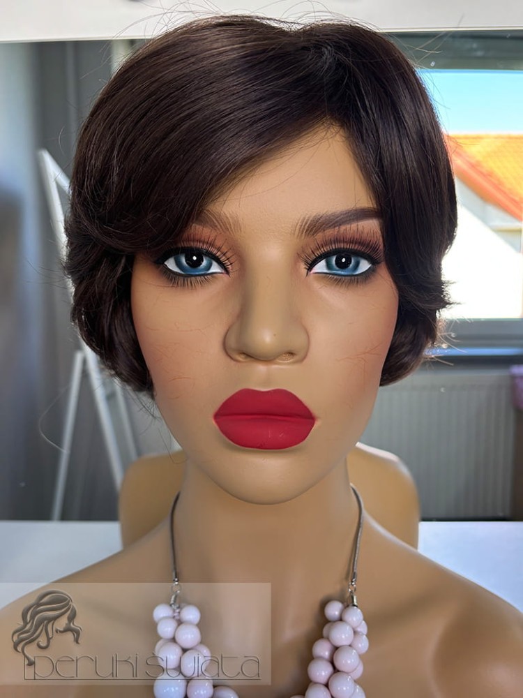 Peruka Samantha,  kanekalon, kolor: brąz