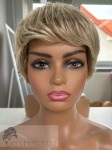 Peruka syntetyczna Ashley, włosy krótkie, pazurki,  kanekalon,  jasny, chłodny blond z delikatną poświatą miodowego blondu