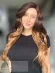 Peruka syntetyczna, model Navy, kanekalon japoński, kolory jesieni: brązy, bursztynowy blond