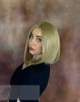 Peruka syntetyczna Louise, duży rozmiar, czepek full lace, bob, kolor słowiański blond 