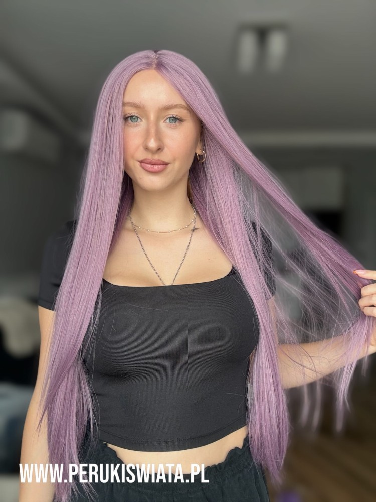 Model Cassandra, peruka syntetyczna, kanekalon japoński, ultra light, kolor: wrzos 