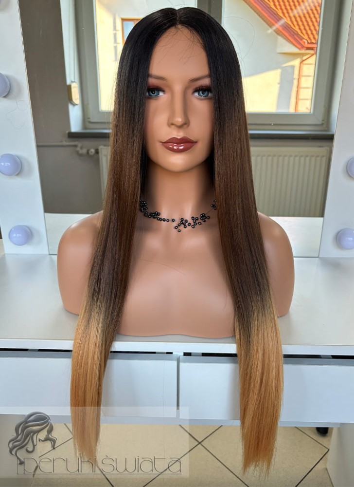 Peruka EK65, ultra light, kanakelon termoplastyczny, kolor : mix brązów z toffi