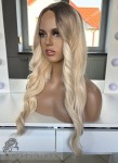 Peruka syntetyczna Atena, fale, kolor: jasny blond na odroście