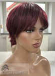 Peruka model Phoenix, włosy mieszane (ok.70 % włosy naturalne), kolor: burgund/ wiśnia