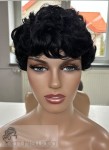 Peruka naturalna, model Theodora, włosy krótkie, kolor: czerń