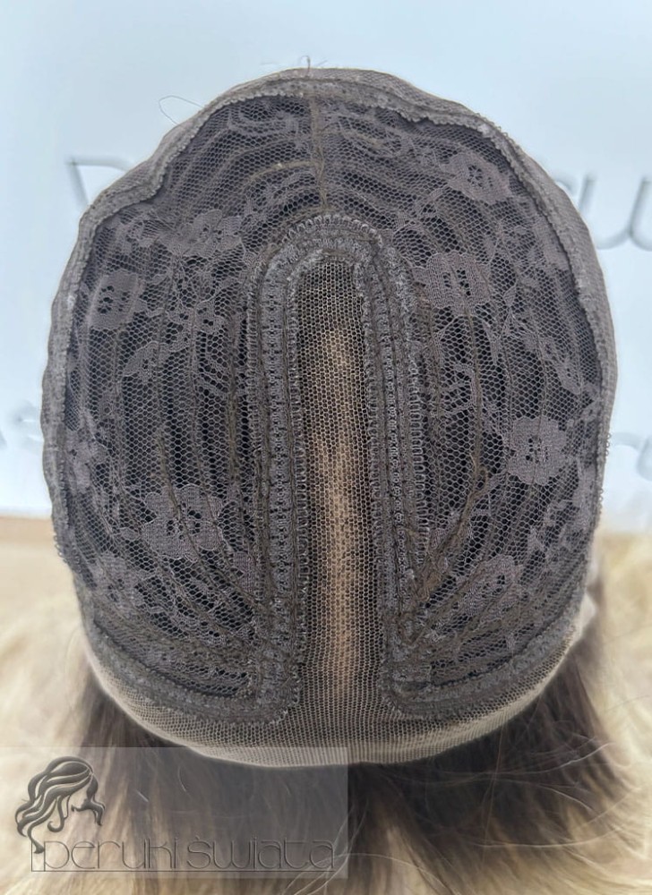 peruka długa włosy proste z długą grzywką słowiański blond