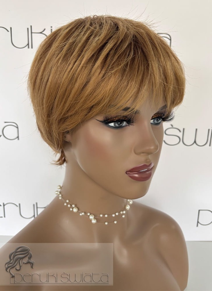 Peruka syntetyczna Tove, włosy krótkie, kolor: ciepły miodowy blond