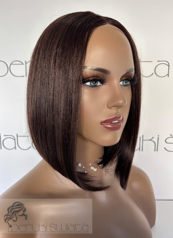 Peruka Malwina, kanekalon japoński, bob, kolor: brąz mleczna czekolada