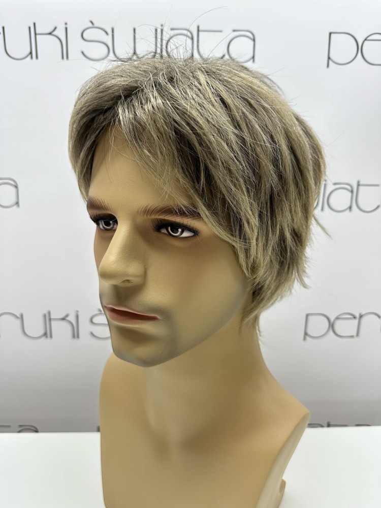 Peruka syntetyczna Daniel, unisex, zimny blond, typ pazurki 