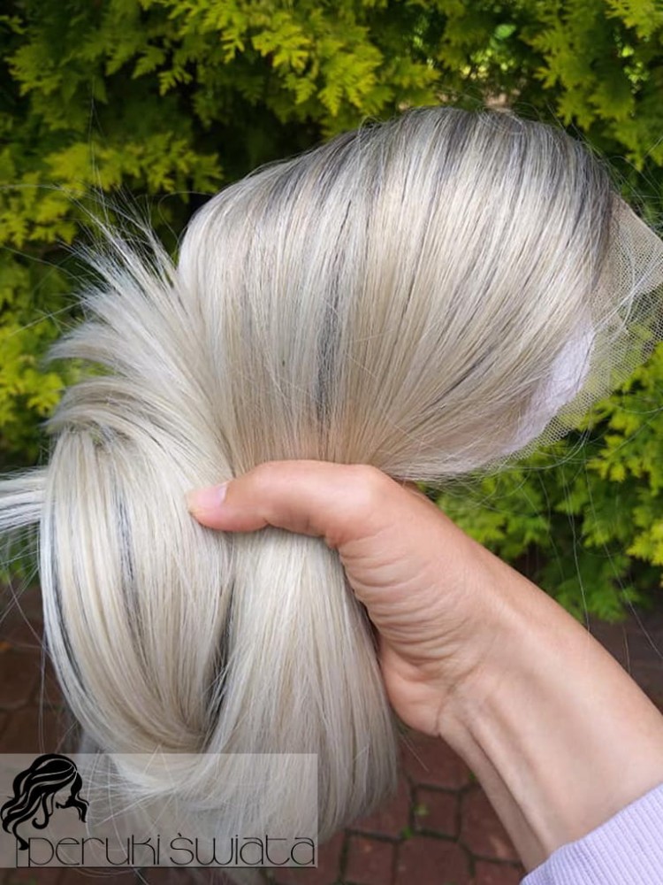 peruka długa cieniowana blond włosy proste