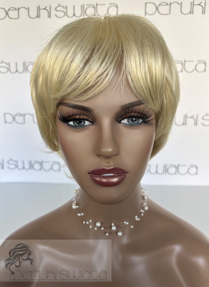 Peruka EF105, bob z grzywką, kolor: blond nr 613 